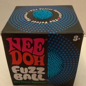 New! NeeDoh Fuzz Ball ~ Blue ~The Velvet Squeeze Fidget Toy ~ Quick Shipping!
